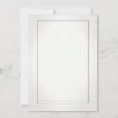 白をフィーチャーしたエレガントな結婚式の招待状 招待状 (裏面)