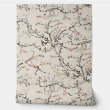 白を基調としたビンテージスタイルのゴッホの「アーモンドの花」