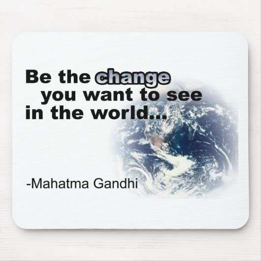 白を変えて下さい マウスパッド (正面)