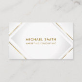 白を消去 |正方形フレームの金ゴールド線 名刺 (正面)