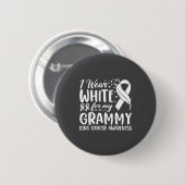 白を着て Grammy 肺がん啓発 缶バッジ (正面&裏面)