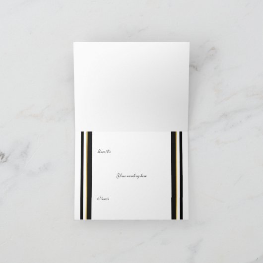 白を結婚している蘭は上品な感謝していしています サンキューカード (内部)