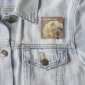 白を離れたの花嫁の花束 缶バッジ (インサイチュ)