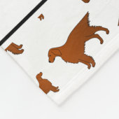 白アイリパーソナライズされたッシュセッター犬の名前 フリースブランケット (角)