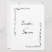 白アクセント結婚式招待状 招待状 (裏面)