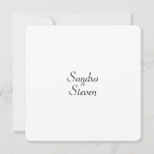 白アクセント結婚式招待状 招待状 (裏面)