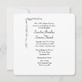 白アクセント結婚式招待状 招待状 (正面)