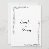 白アクセント結婚式招待状 招待状 (裏面)