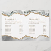 白アゲイト二つ折りパンフレット (裏面)