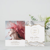 白アゲイト二つ折りパンフレット (スタンド正面)