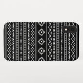 白アステカ灰色の黒の混合モチーフ Case-Mate iPhoneケース (裏面(横))