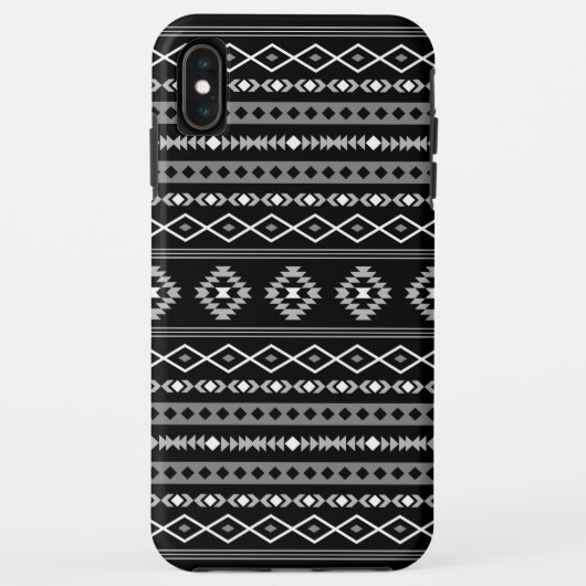 白アステカ灰色の黒の混合モチーフ Case-Mate iPhoneケース (裏面)