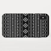白アステカ灰色の黒の混合モチーフ Case-Mate iPhoneケース (裏面(横))
