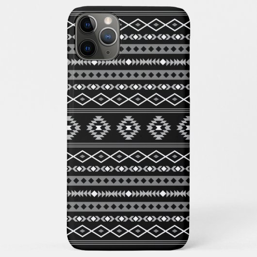 白アステカ灰色の黒の混合モチーフ Case-Mate iPhoneケース (裏面)