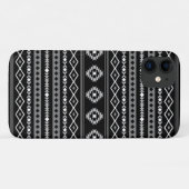 白アステカ灰色の黒の混合モチーフ Case-Mate iPhoneケース (裏面(横))