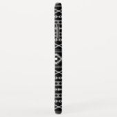 白アステカ灰色の黒の混合モチーフ Case-Mate iPhoneケース (裏面/右)