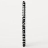 白アステカ灰色の黒の混合モチーフ Case-Mate iPhoneケース (裏面/左)