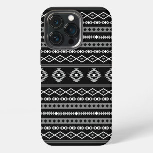 白アステカ灰色の黒の混合モチーフ iPhone 13 PROケース