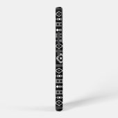 白アステカ灰色の黒の混合モチーフ SAMSUNG GALAXYケース (右側面)