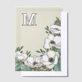 白アネモネス去勢単角結婚グラム ベラム紙招待状 (オフセット)