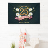 白アネモネ花25結婚周年 横断幕 (インサイチュ)