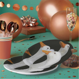 白アヒルのガグル ペーパープレート