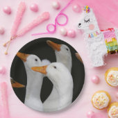 白アヒルのガグル ペーパープレート (パーティー)