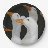 白アヒルのガグル ペーパープレート (正面)