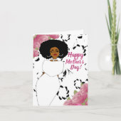白アフリカ系アメリカ人の母の日のカードの女性 カード (正面)