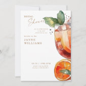 白アペロールブライダルシャワー 招待状 (正面)