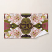 白アマリリスまたは二重花ヒッペアストラム バスタオルセット (ハンドタオル)