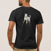 白アメリカのブルドッグのパンチング犬 Tシャツ (裏面)