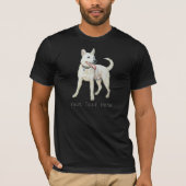 白アメリカのブルドッグのパンチング犬 Tシャツ (正面)