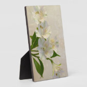 白アルストメリアの花 フォトプラーク (側面)