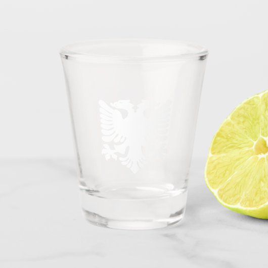 白アルバニアイーグル ショットグラス (正面)
