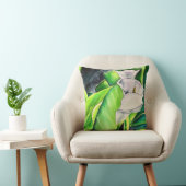 白アルムリリー水彩熱帯フローラ クッション (椅子)