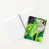 白アルムリリー水彩熱帯フローラ ノートブック (内部)