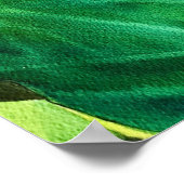 白アルムリリー水彩熱帯フローラ ポスター (角)