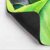 白アルムリリー水彩熱帯フローラ マウスパッド (コーナー)