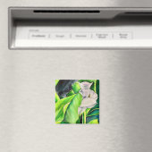 白アルムリリー水彩熱帯フローラ マグネット (インサイチュ (食洗機))