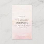 白アンスリウムスパンパスグラスと埃っぽいピンクローズ 名刺 (裏面)