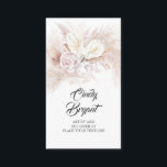 白アンスリウムスパンパスグラスと埃っぽいピンクローズ 名刺<br><div class="desc">エレガント熱帯乾燥の葉と花の名刺</div>