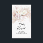 白アンスリウムスパンパスグラスと埃っぽいピンクローズ 名刺<br><div class="desc">エレガント熱帯乾燥の葉と花の名刺</div>