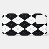 白アーガイルと黒で継ぎ目のない模様。ジオメ Case-Mate iPhoneケース (裏面 (横))