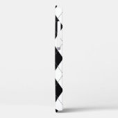 白アーガイルと黒で継ぎ目のない模様。ジオメ Case-Mate iPhoneケース (裏面 / 左)