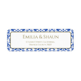 白イタリアン色差出人住所ラベル ラベル