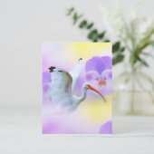 白イビスパンジー葉書 ポストカード (スタンド正面)