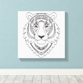 白インスパイア虎6 キャンバスプリント (インサイチュ (ウッドフロア))