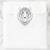 白インスパイア虎 スクエアシール (バッグ)