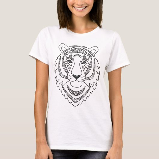 白インスパイア虎 Tシャツ (正面)